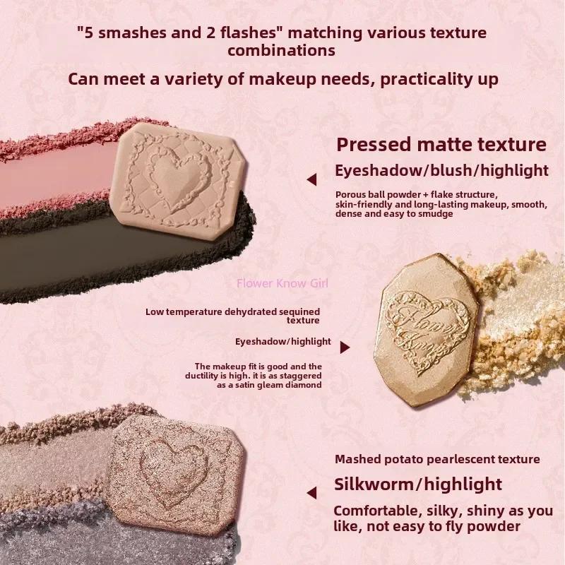 Flowerkaren fraise Cupidon Collection Palette de teint du visage Blush fard à paupières surligneur f