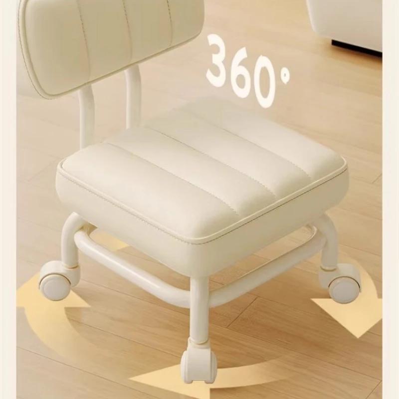 Petit tabouret dossier roue universelle tabouret souple canapé pour enfants Table basse petite chais
