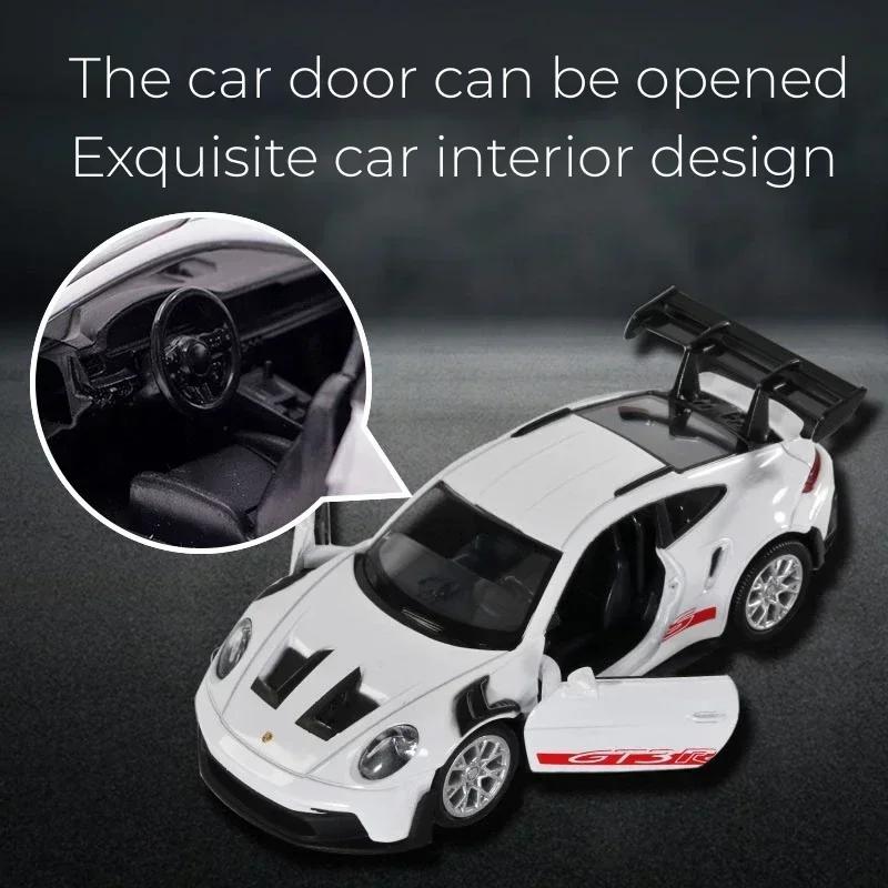 1:36 Porsche 911 GT3 RS Mini modèle de voiture en alliage course moulé sous pression jouet en métal 