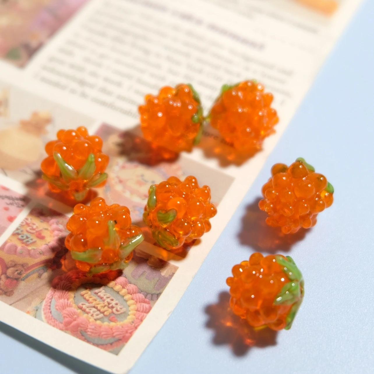 Mini perles de raisin en verre tchèque, pendentif framboise, accessoire, DIY