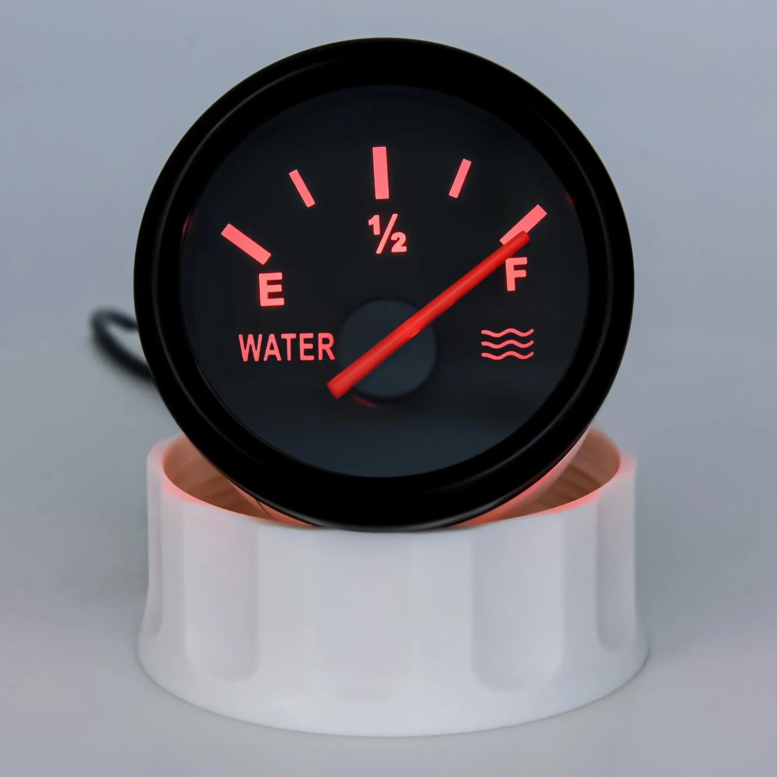 Capteur de niveau d'eau + indicateur de réservoir de compteur de niveau d'eau de 52mm avec rétro-écl