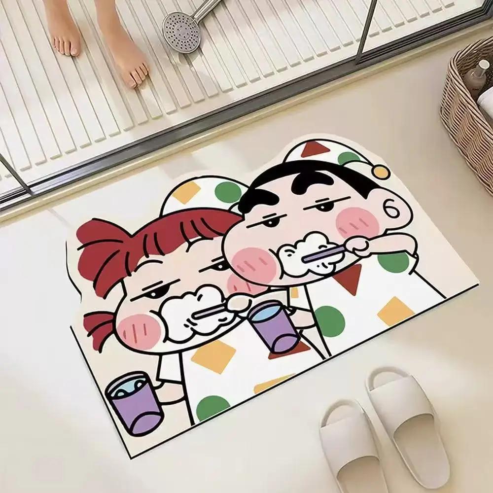 Tapis d'absorption d'eau pour salle de douche, séchage rapide, cadeaux de maison à la mode et dessin