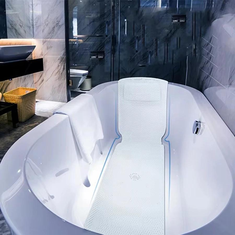 Polymères de baignoire coordonnants à ventouse, oreiller de baignoire, repos de sauna, longs oreille