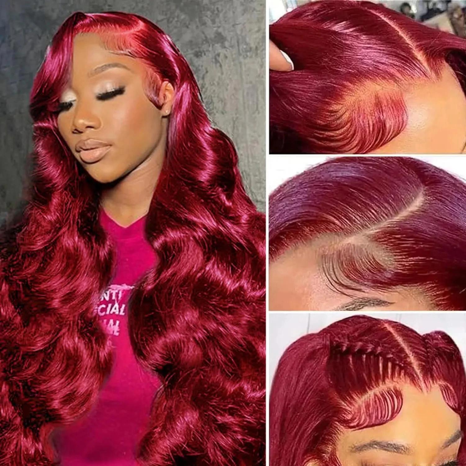Perruque Lace Front Wig Body Wave Brésilienne Naturelle, Cheveux Humains, Transparent, Ultraviolets,