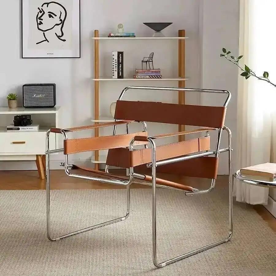 Chaise canapé décontracté maille Photo unique médiévale industrielle rouge Style nordique Bauhaus se