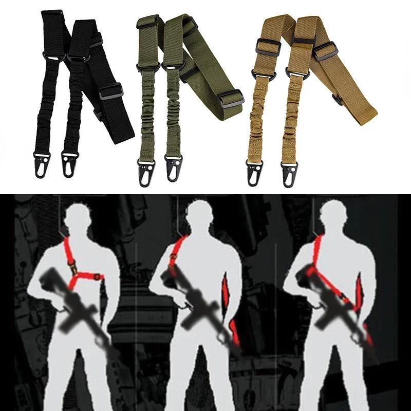 Sangle d'épaule tactique à deux Points, ceinture de fusil en Nylon Durable de l'armée, écharpe robus