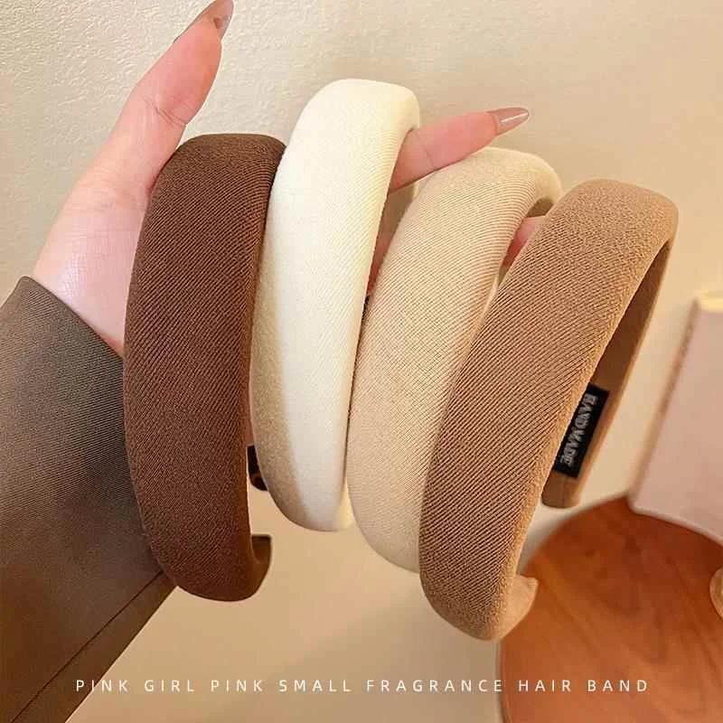 1/2/3/5 pièces bandeau éponge de couleur unie sauvage pour les femmes mode fille lavage visage large
