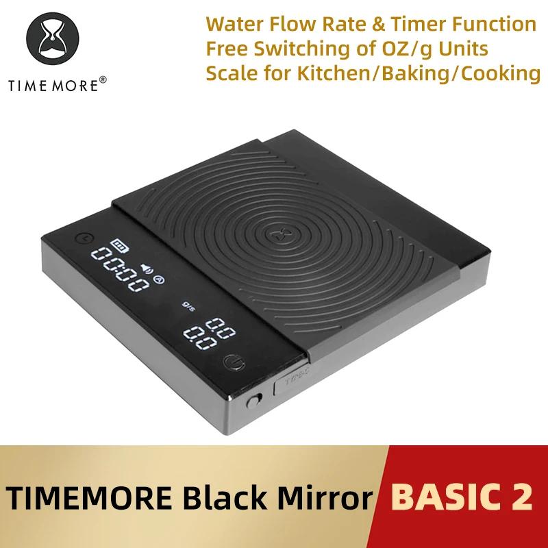 TIMEMORE Basic 2 miroir noir verser sur balance à café affichage du débit minuterie automatique chif