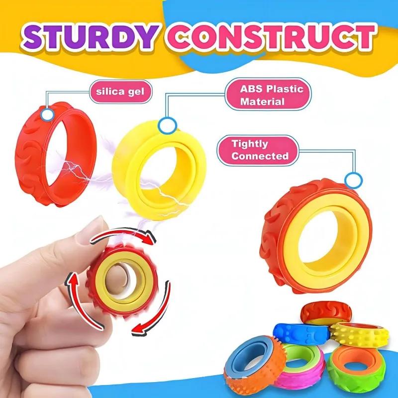 Nouveaux jouets Fidget anneau sensoriel en Silicone pour enfants jouet de décompression en Silicone 