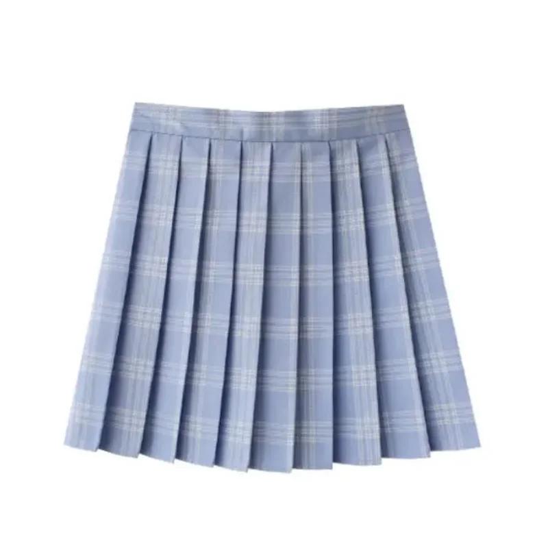 Jupes plissées à carreaux taille haute pour femmes, Mini jupe de Tennis, uniforme scolaire japonais 