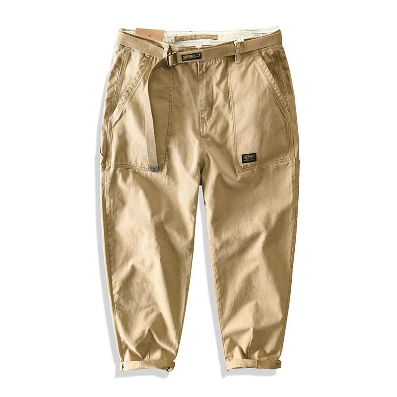Pantalon de travail polyvalent Yu Wenle Amekaji pour homme, style rétro américain, pantalon cargo te