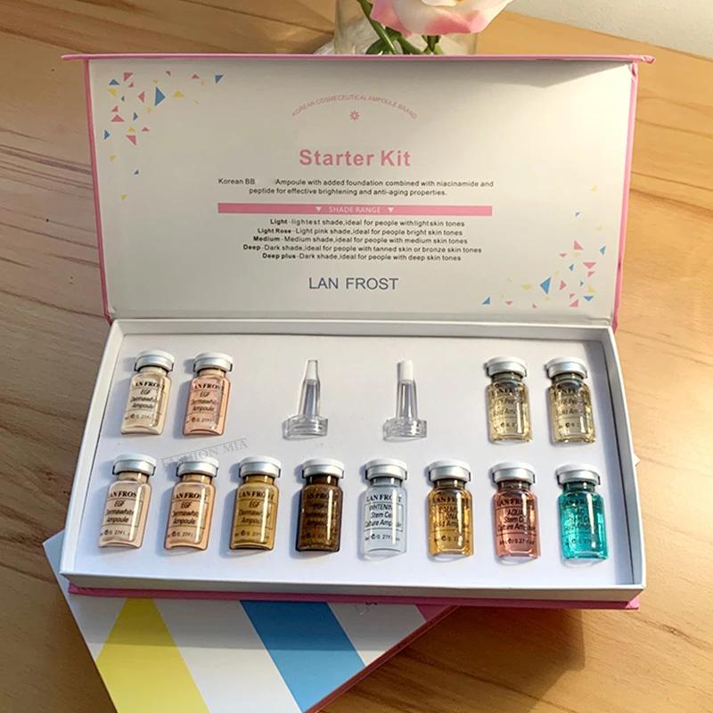 Corée 8ml saumon ADN BB crème lueur démarreur sérum Kit fond de teint blanchissant hydratant rajeuni