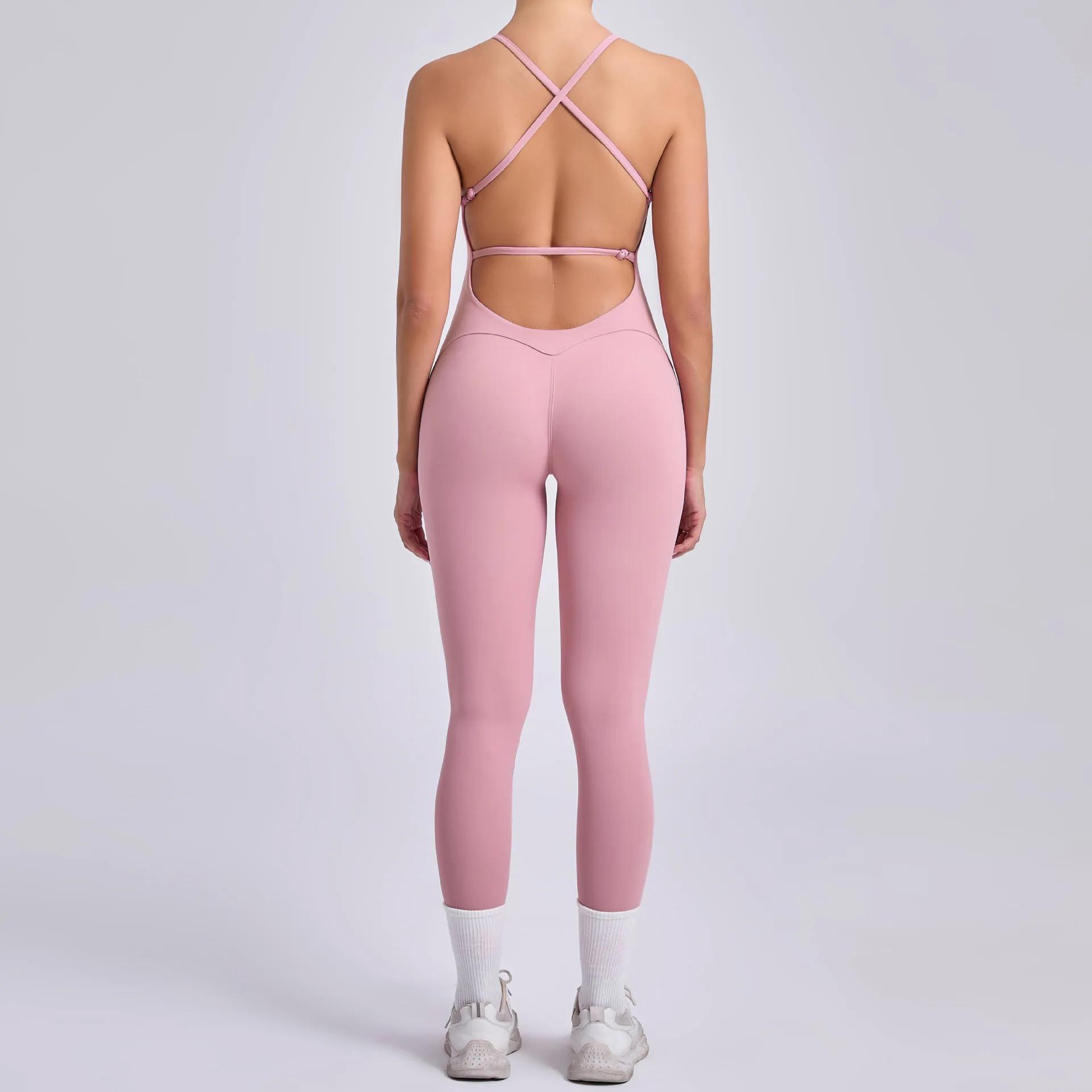 2025 nouveau dos Sexy bretelles croisées beauté dos pêche hanche femmes formation Yoga costume femme