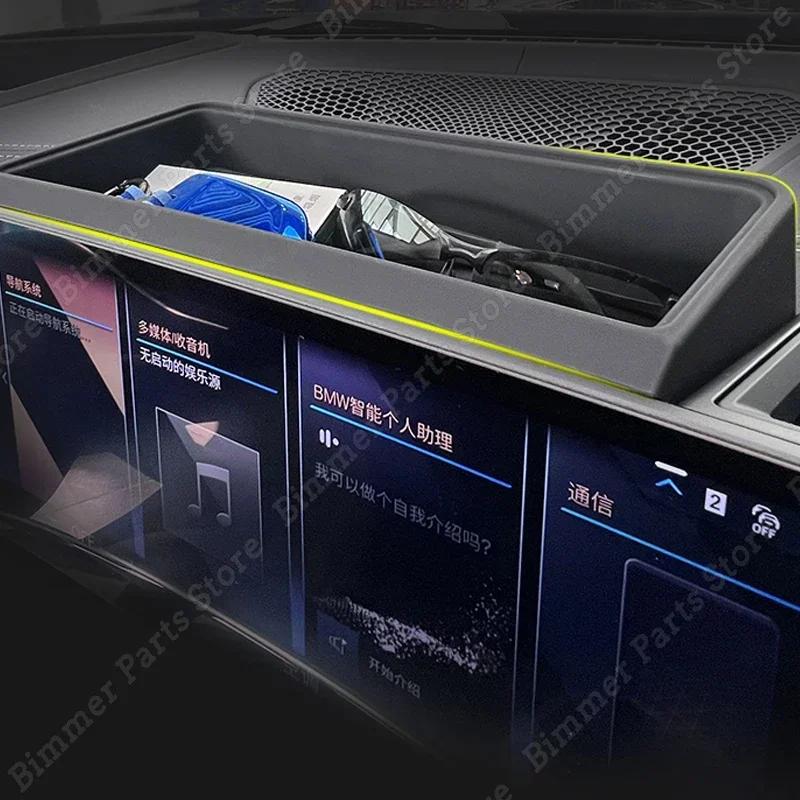 Boîte de rangement pour écran de Navigation, organisateur d'accessoires d'intérieur noirs pour Conso