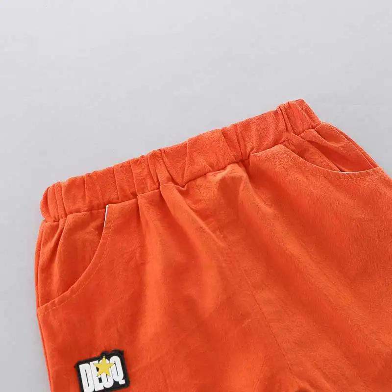 Ensemble 2 pièces pour nourrissons et tout-petits, chemise à col montant et manches courtes, imprimé
