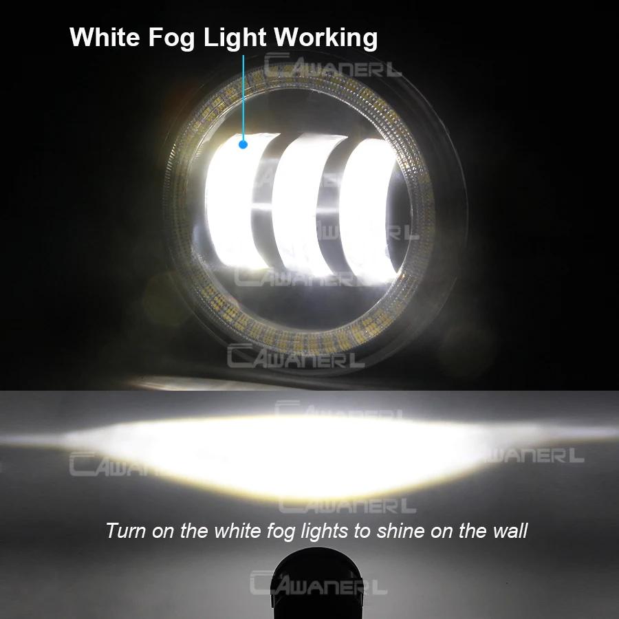 2X30W H11 Angel Eye LED antibrouillard pour Mitsubishi Outlander 2006-2019 voiture brouillard feux d