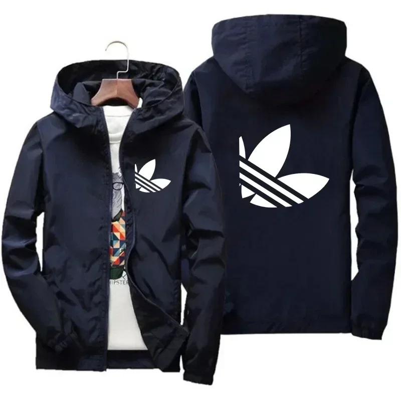 Manteau imperméable coupe-vent pour hommes, mode de rue, printemps et automne, fermeture éclair, cap