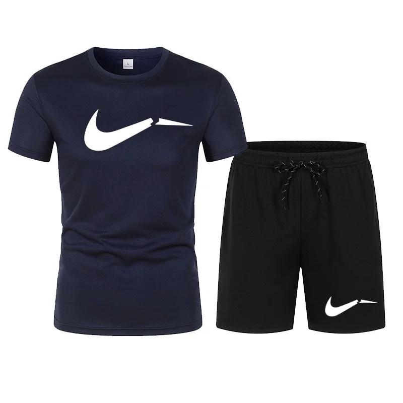 Ensemble T-shirt et short d'été pour homme 2026, combinaison décontractée et tendance à manches cour
