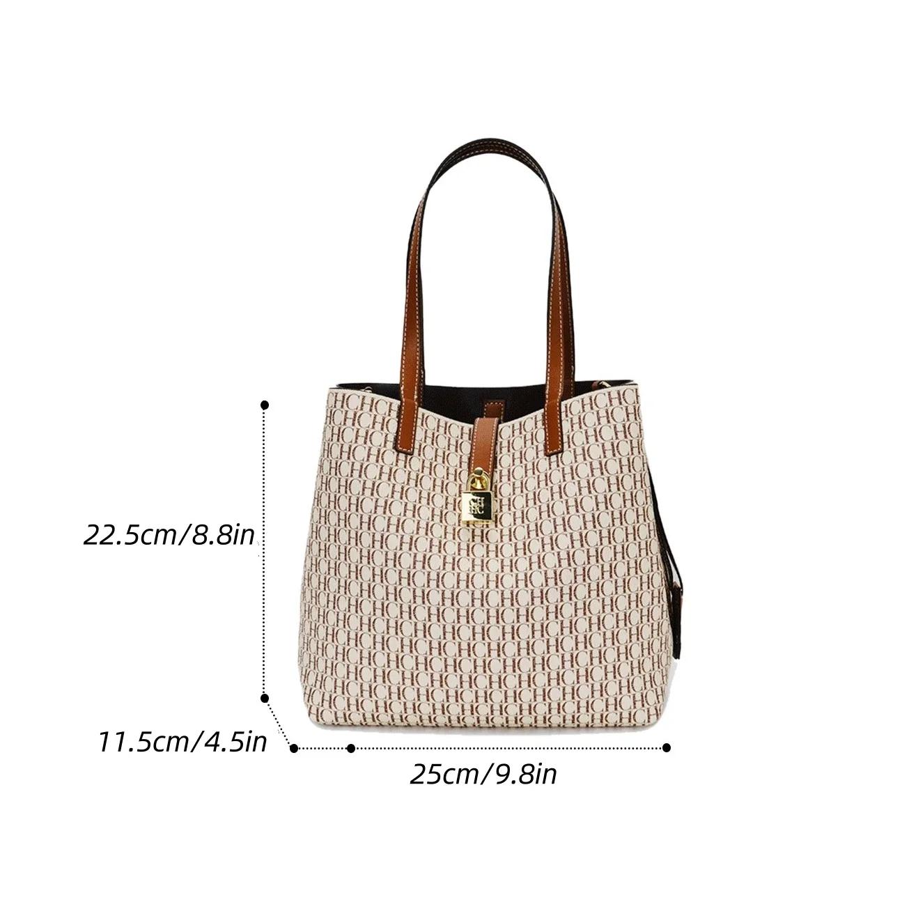 Sac fourre-tout CH pour femme, sac à main de luxe de créateur, sac à bandoulière monogramme tendance