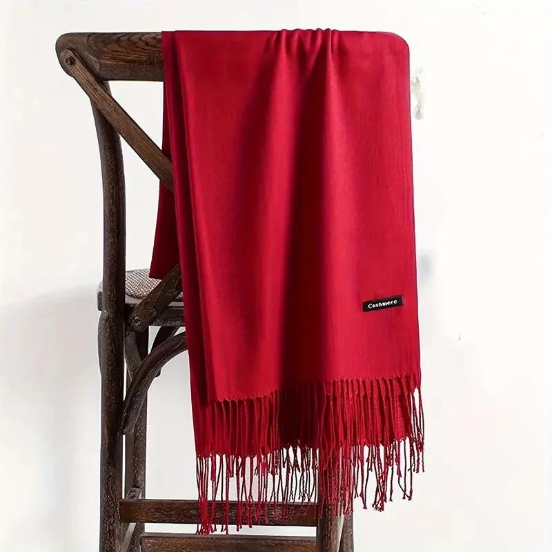 Écharpe Pashmina pour femmes, châles en cachemire doux, sensation de foulard, voyage, bureau, hiver,