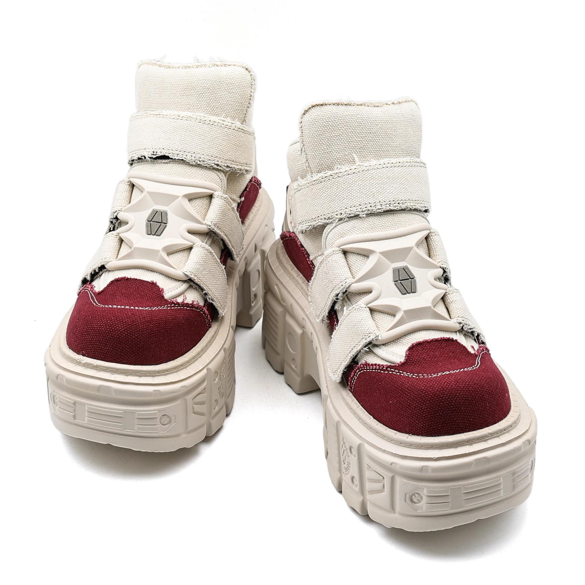Gothique cheville Rock bottes 2026 femme baskets nouveau Style Punk femmes chaussures à lacets talon