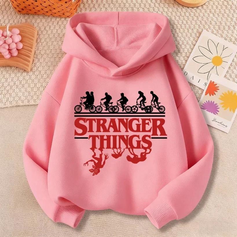Potdemiel New Stranger Things Bikes Hoodie pour enfants de 3 à 12 ans, sweat-shirt imprimé Demogorgo