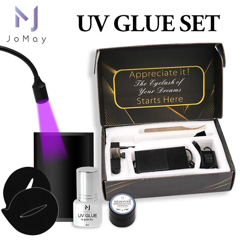 JOMAY 5ml cils adhésif 1s pour colle UV rétention longue durée 75 jours avec lampe UV colle pour Ext