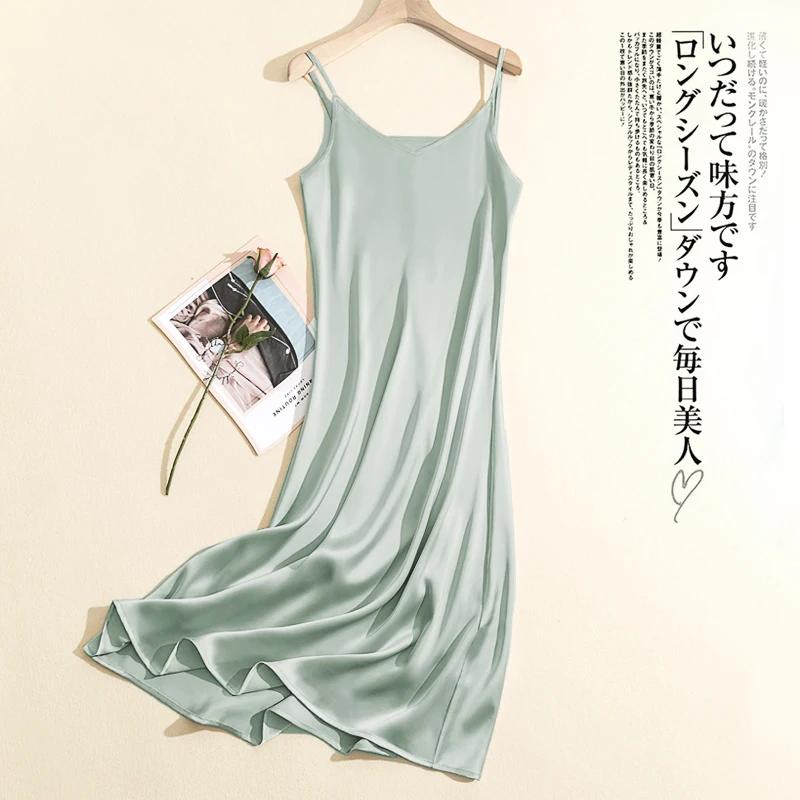 Robe De soirée longue en Satin pour femmes, Chic et élégante, Sexy, bretelles réglables, sans manche