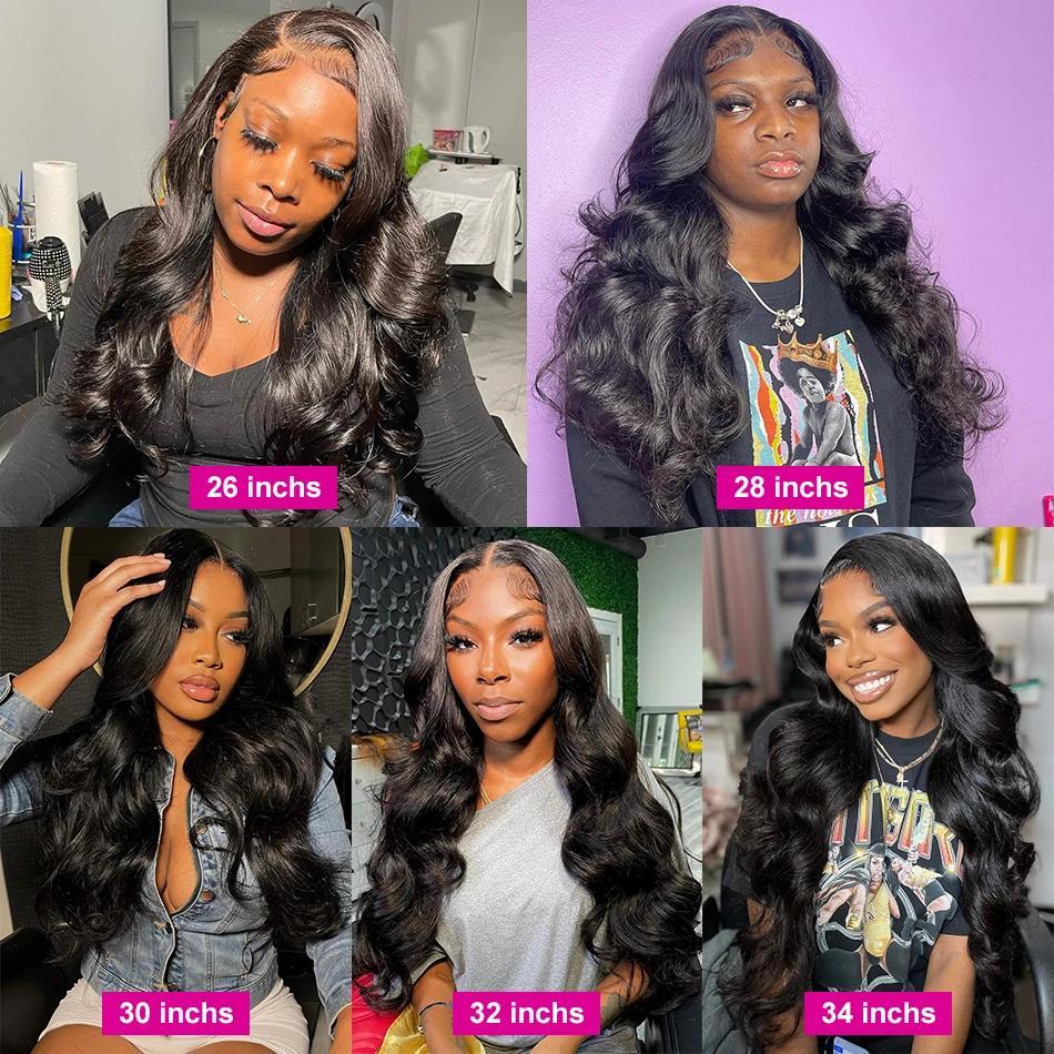 Perruque Lace Closure Wig Body Wave Naturelle, Cheveux Humains, 5x5, 13x4, 13x6, Bon Marché, 100%, p