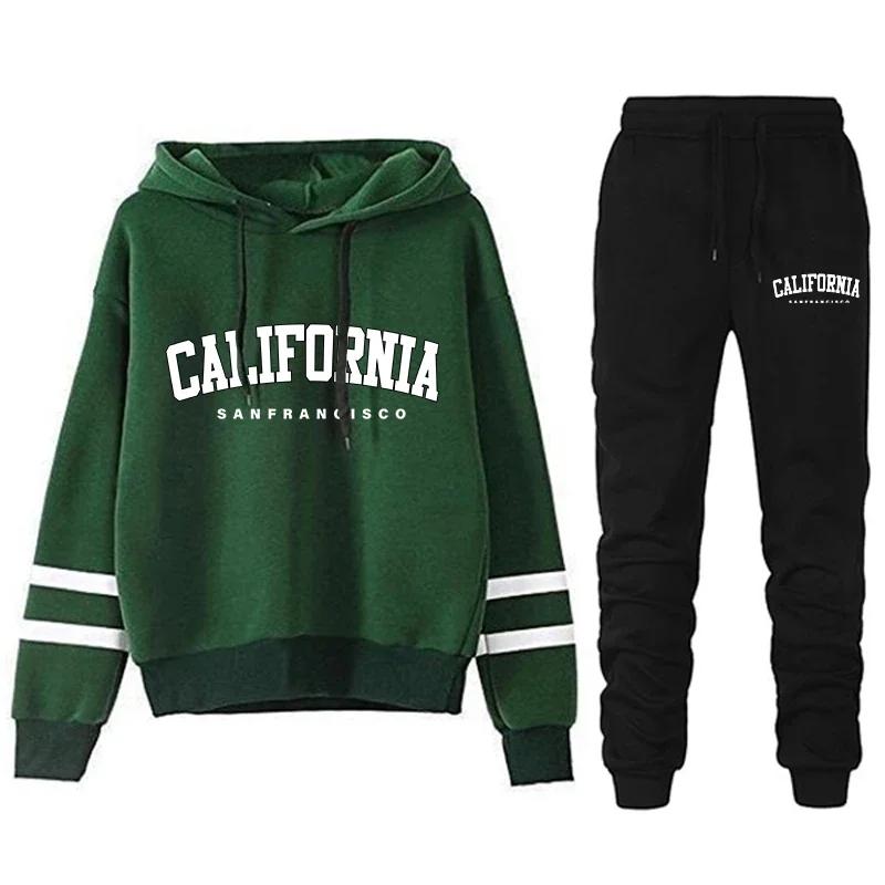 California Womens Survêtement Casual Stripe Polyvalent Sweat à capuche ou pantalon ou costume Simpli