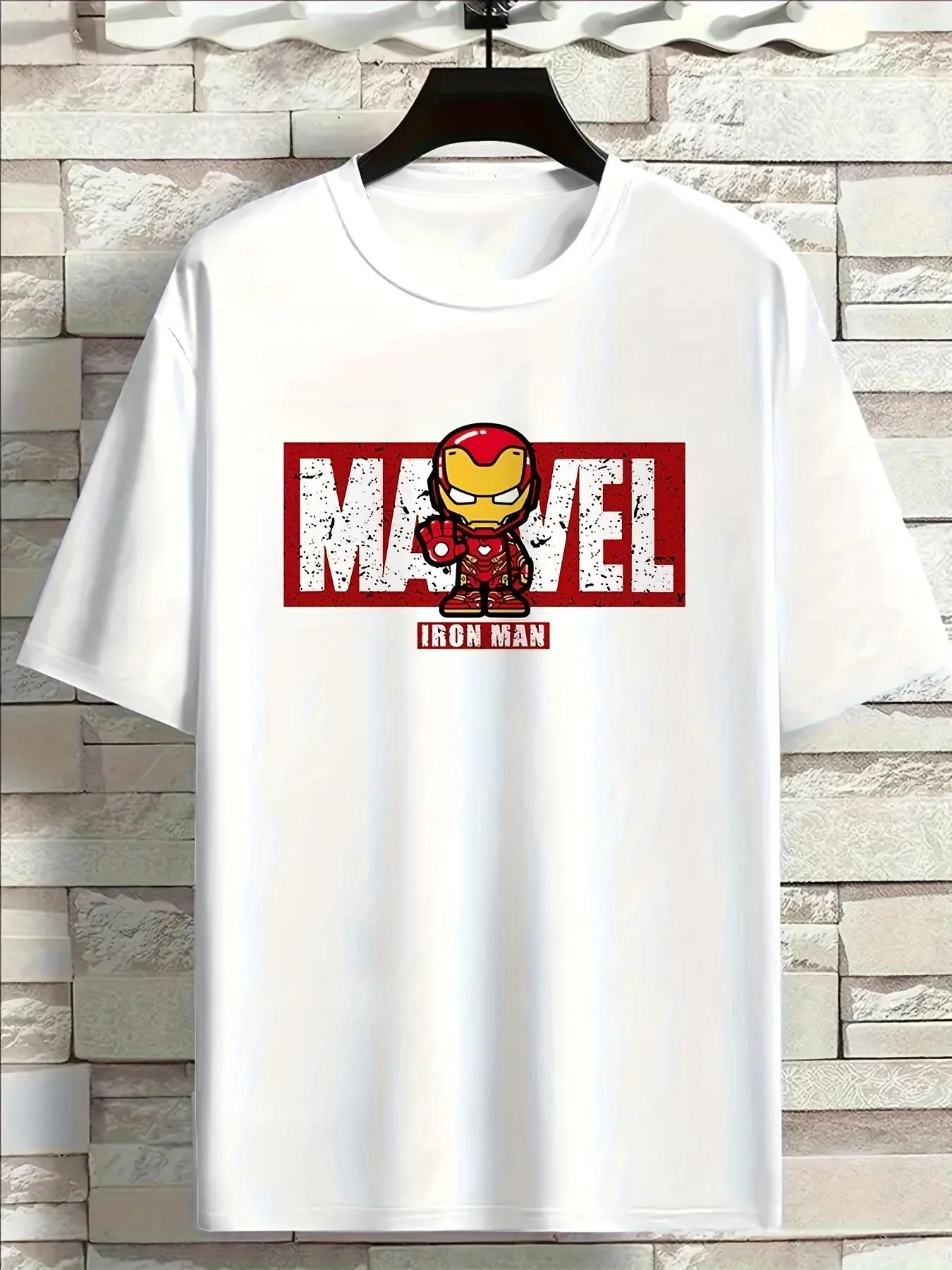 Iron for Man T-Shirt homme graphique super-héros hauts Marvel Anime T-Shirt