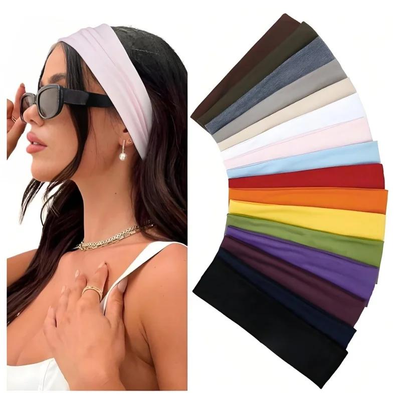 7 pièces bandeaux de sport élastiques pour femmes bandeaux extensibles de couleur bonbon bandeaux de