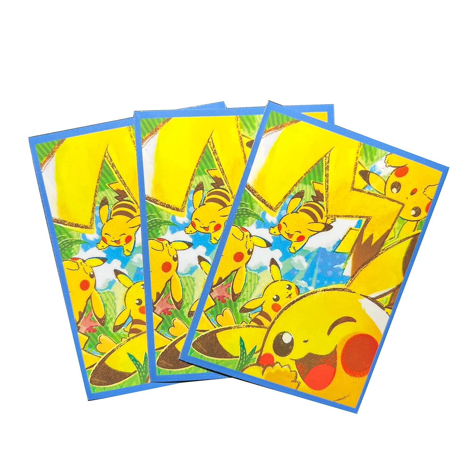 60 pièces 66x91mm Pikacu couverture pour TCG/PKM cartes à collectionner jeux de société mignon Anime