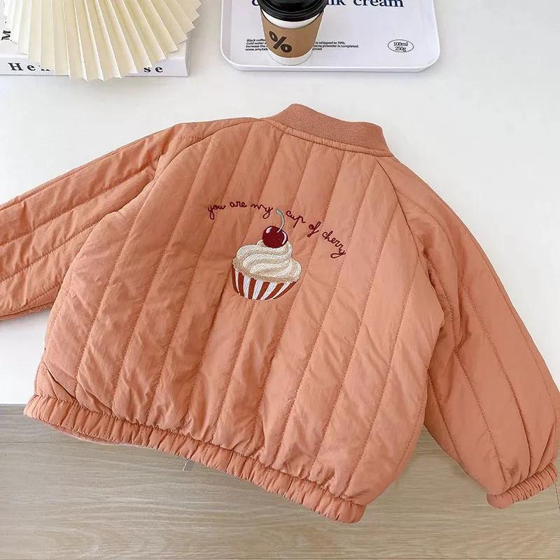 Veste polaire brodée printemps automne bébé garçon fille - Manteau coton manches longues extérieur