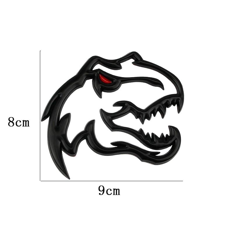 Voiture métal tyrannosaure Rex vélociraptor Raptor dinosaure Logo coffre corps Badge emblème décalco