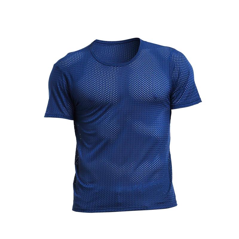 T-shirt manches courtes pour homme, maille aérée, amissié, séchage rapide, ample, col en v
