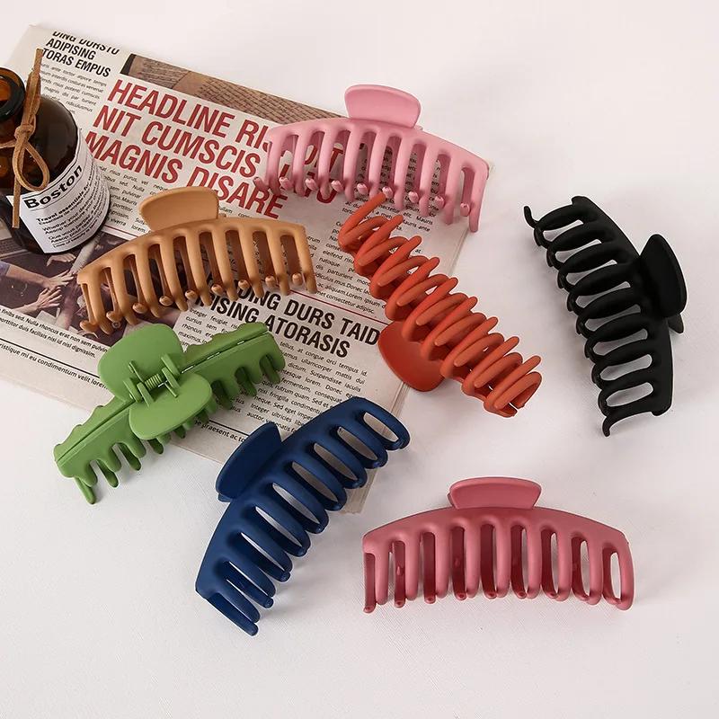 Lot de 1/2/3/4/6 grandes pinces à cheveux géométriques pour femmes, épingles à cheveux croisées mate
