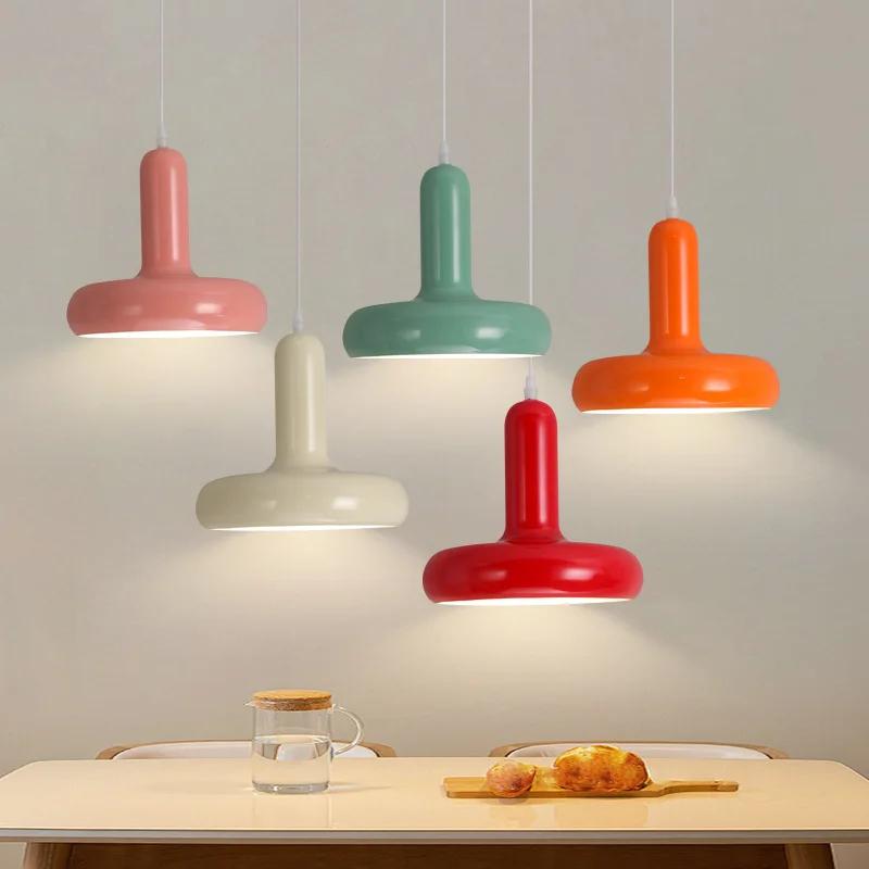Lampe suspendue de chevet, personnalité créative, Art Simple, moderne, Style crème, lustre de maison