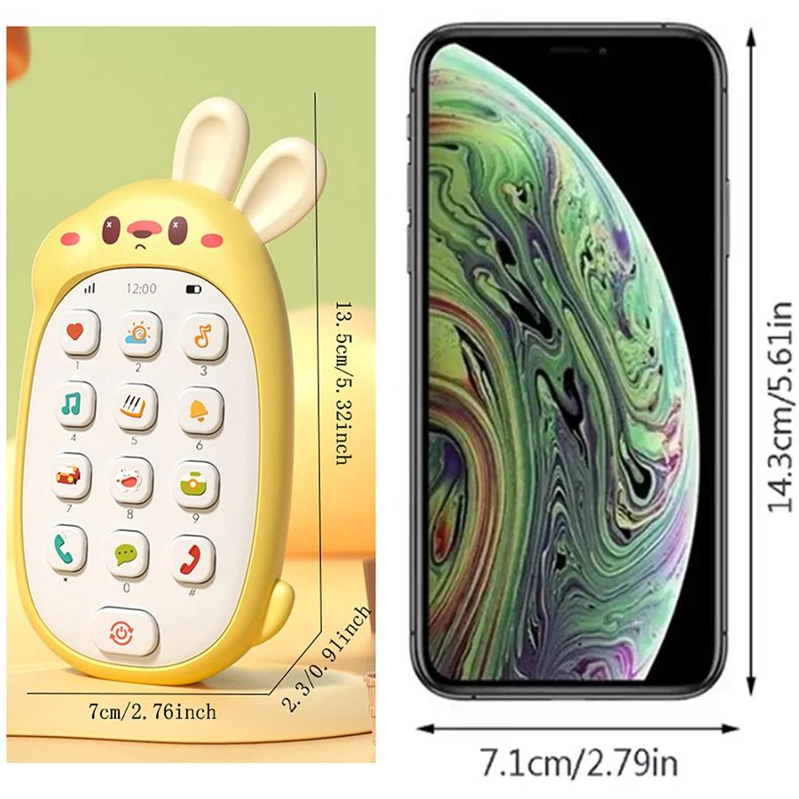 Jouets lapin pour enfants, téléphones mobiles, puzzle à croquer pour bébé, téléphone musical multifo