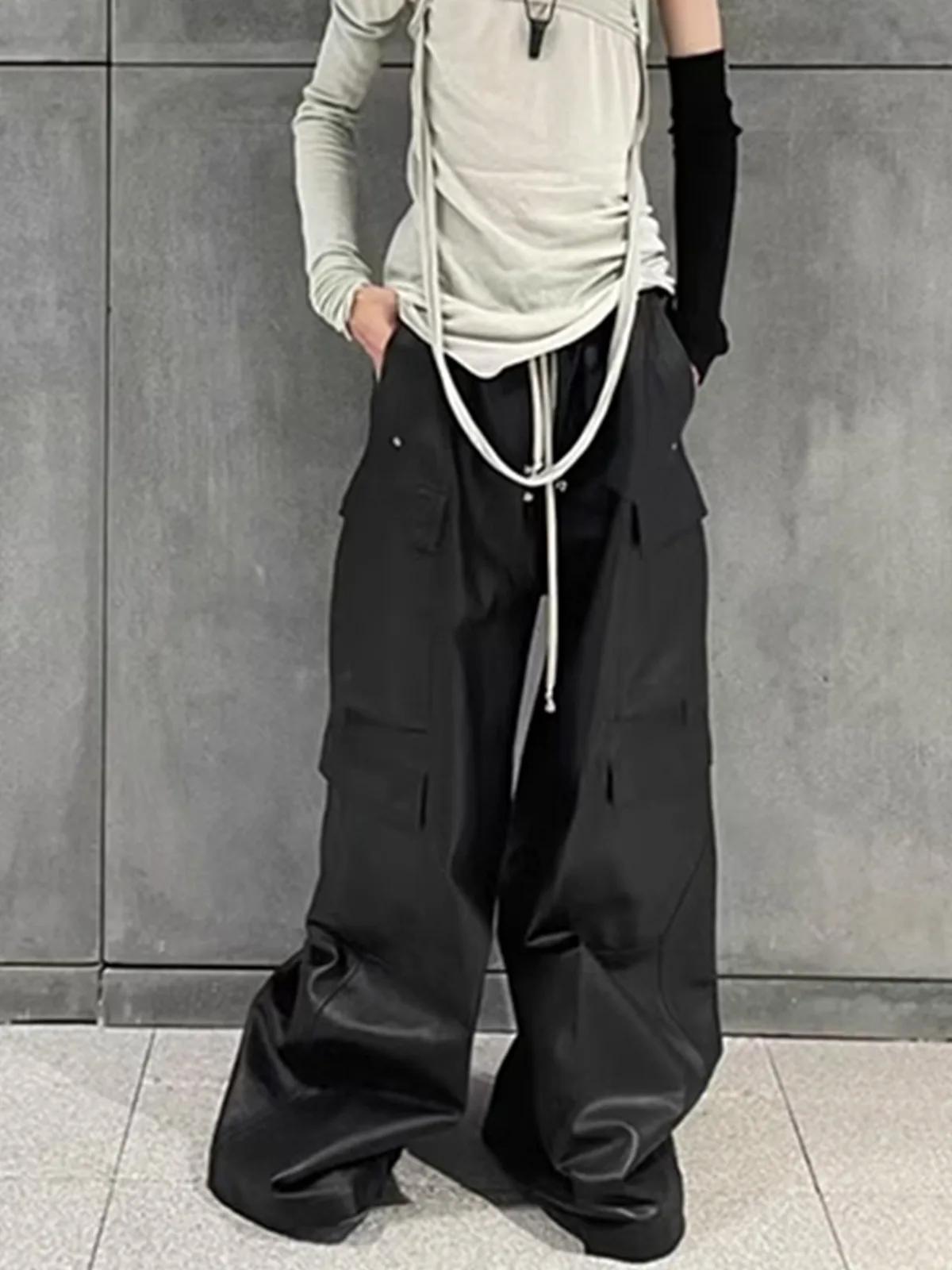 Owen Seak – pantalon Cargo pour hommes, Baggy, coupe ample, tactique, cordon de serrage, taille élas