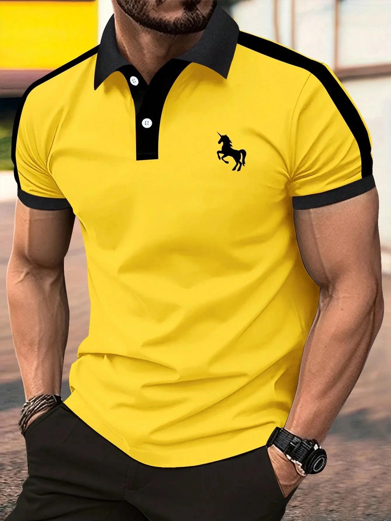 La nouvelle chemise POLO à manches courtes pour hommes pour l'été 2025, décontractée, à la mode, dou