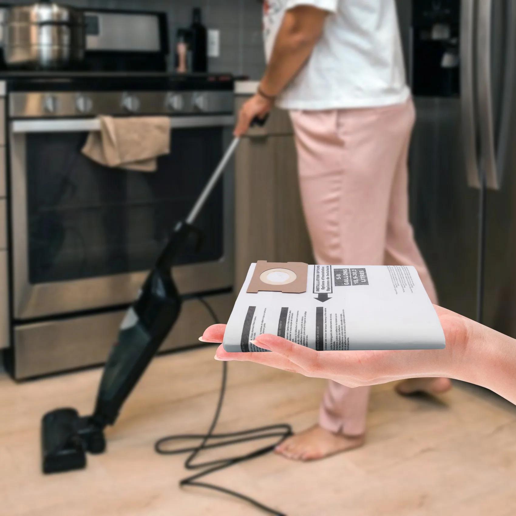 Sacs à poussière de rechange pour aspirateur Shop-Vac Ridgid, 5 pièces, support, sec, 5-8 gallons, 9