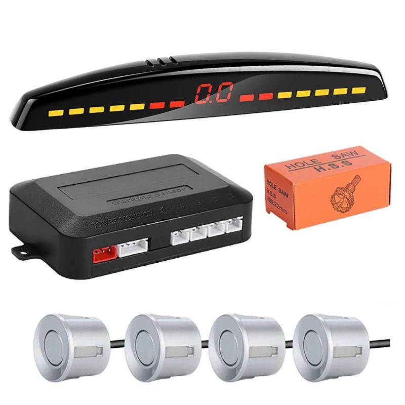 Risingon – Kit de capteurs de stationnement LED Parktronic pour voiture, affichage Radar, système de