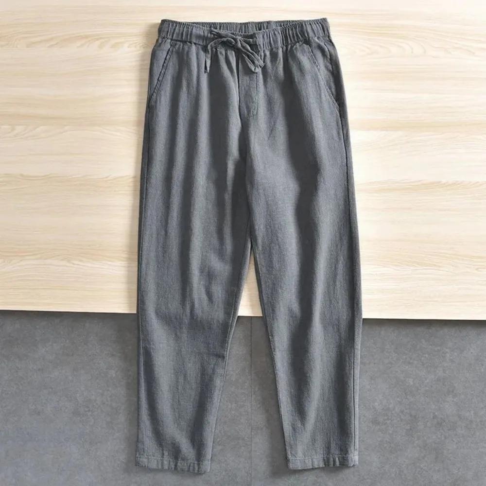 Pantalons décontractés pour hommes Baggy Streetwear hommes Joggers coton lin pantalons de sport pant