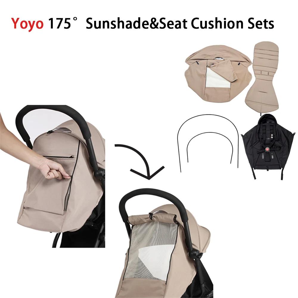 Accessoires de poussette pour Yoyo Yoyo2 Yoyo3 Yoya, ensembles de coussins de siège et pare-soleil à