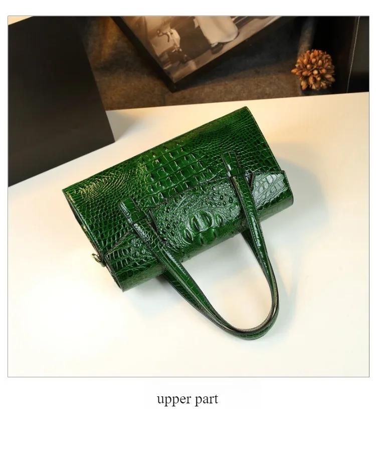 Sac à bandoulière en cuir de luxe léger pour femme, motif crocodile, nouveau style 2025, sac message