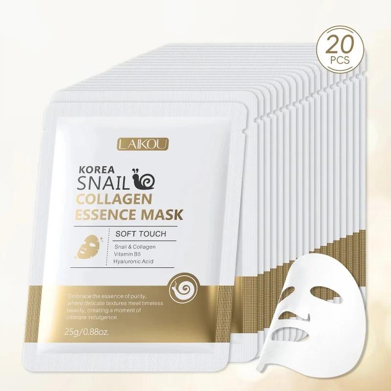 LAIKOU corée escargot collagène Essence masque feuille hydratante masque Anti-rides masque raffermis