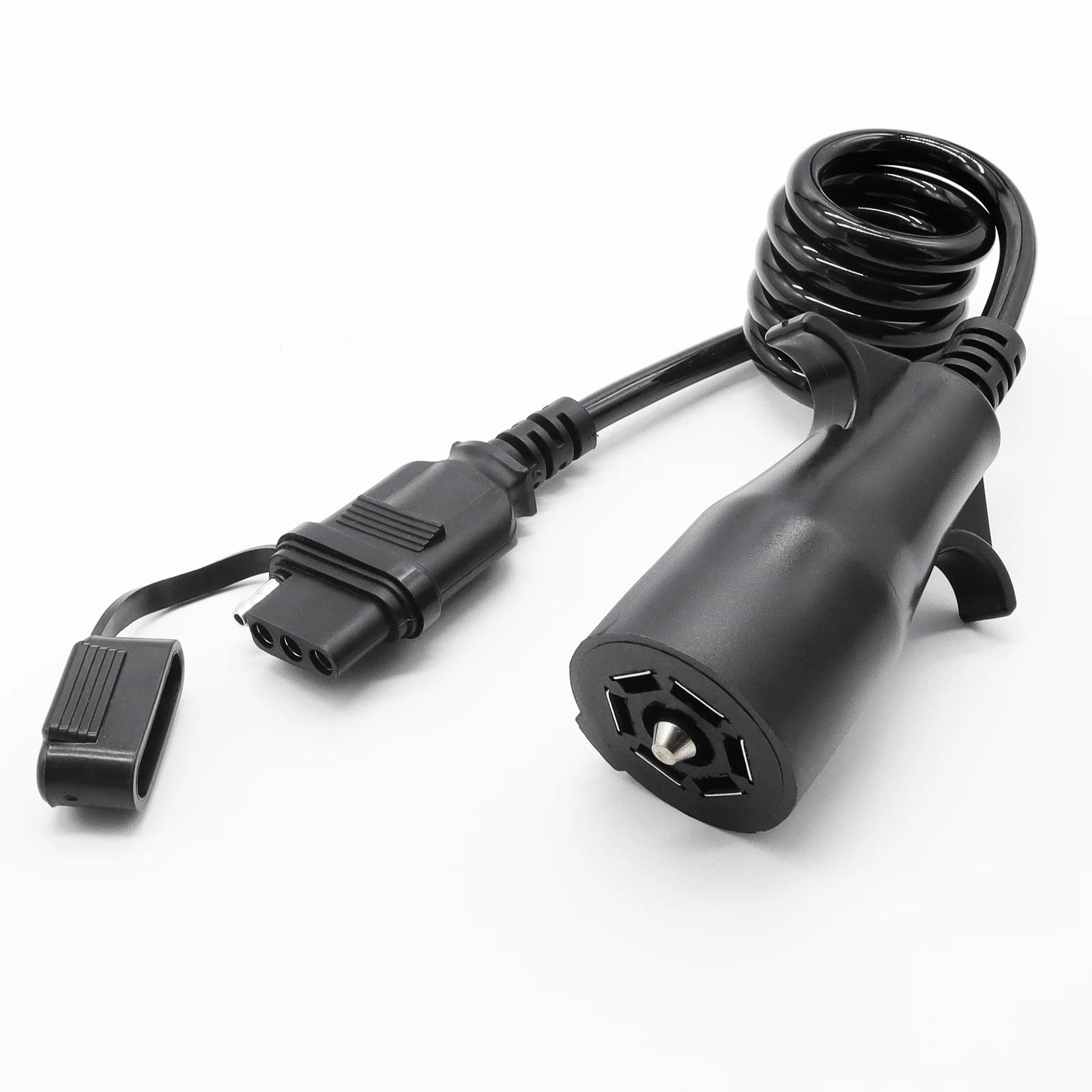 Connecteur de faisceau de câblage enroulé pour remorque plate, broche ronde à 4 voies, adaptateur, c