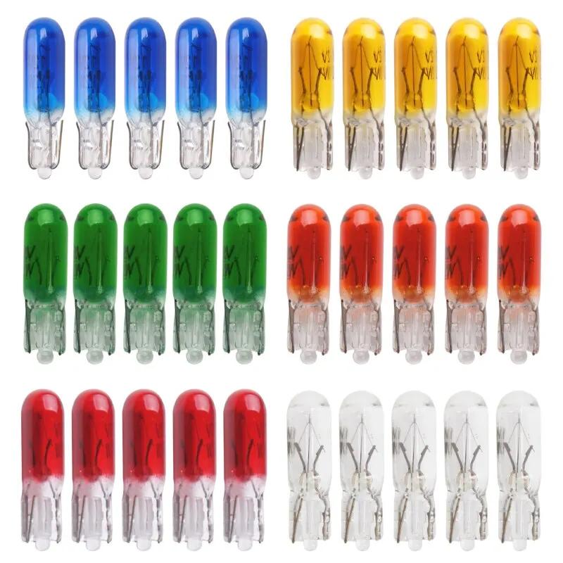 Lampe halogène T5 12v 1.2w W2W, 10 pièces, ampoules pour tableau de bord, éclairage d'intérieur de v