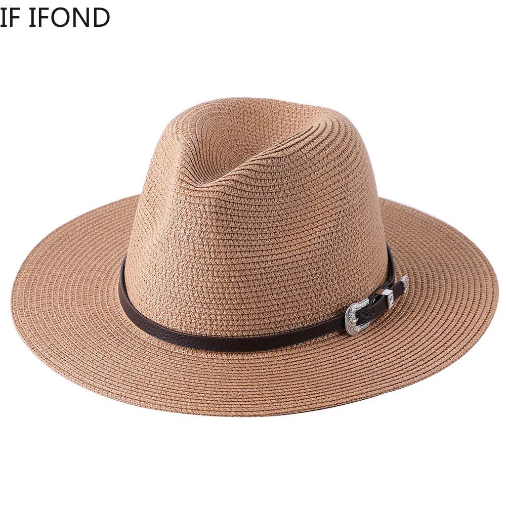 Chapeau de paille de grande taille 60CM pour parents et enfants, en papier d'été, Panama, Jazz, plag